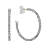 Large Caviar Hoop Earrings