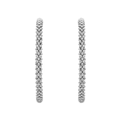 Large Caviar Hoop Earrings