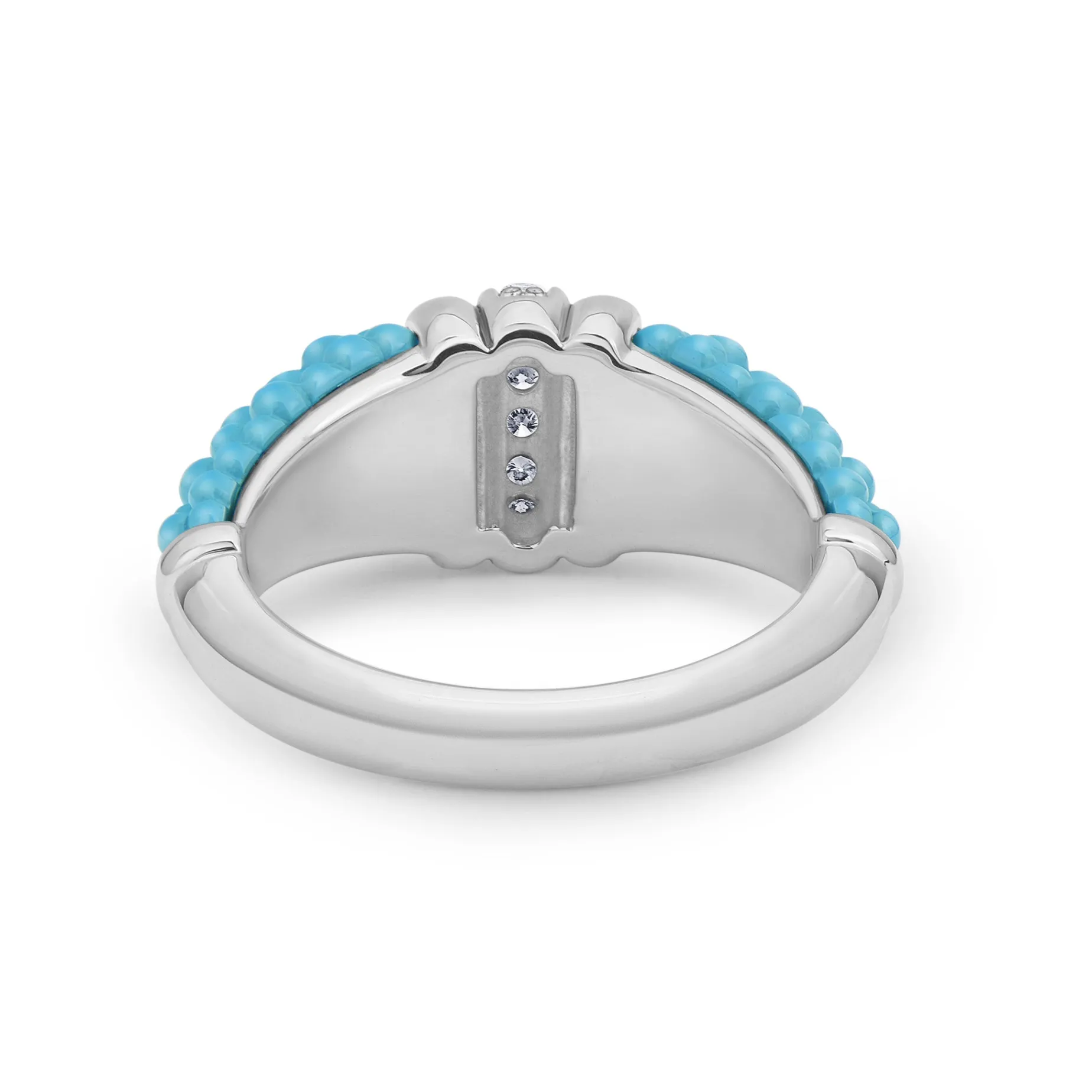 Large Ceramic Diamond Stacking Ring