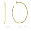 Large 18K Gold Caviar Hoop Earrings