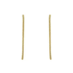 Large 18K Gold Caviar Hoop Earrings