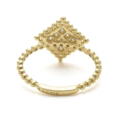 Large 18K Gold Diamond Ring