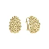 Large 18K Gold Omega Clip Earrings