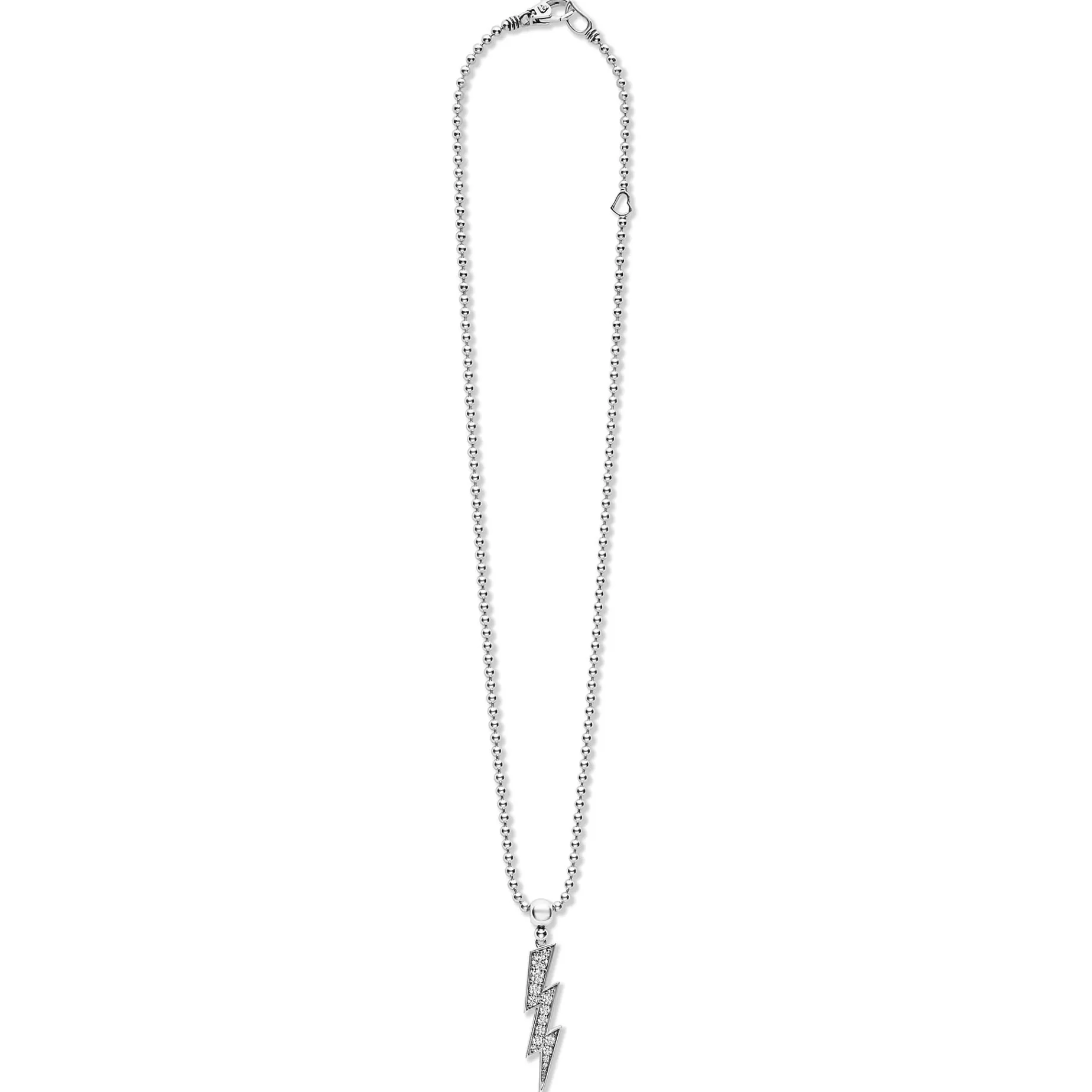 Large Lightning Bolt Diamond Pendant Necklace