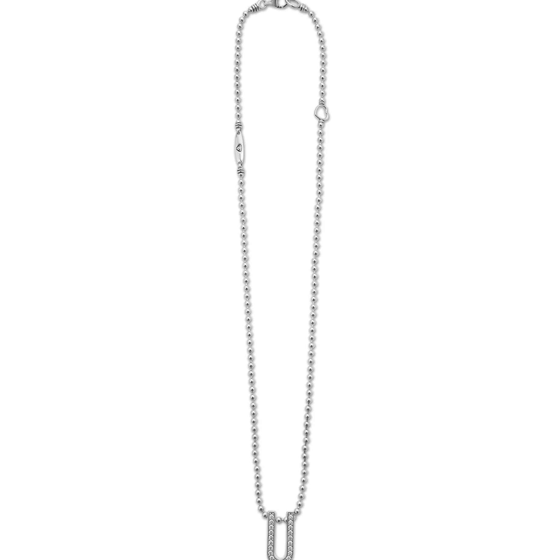 Large Linear Diamond Pendant Necklace
