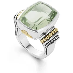 Large Prasiolite Statement Ring