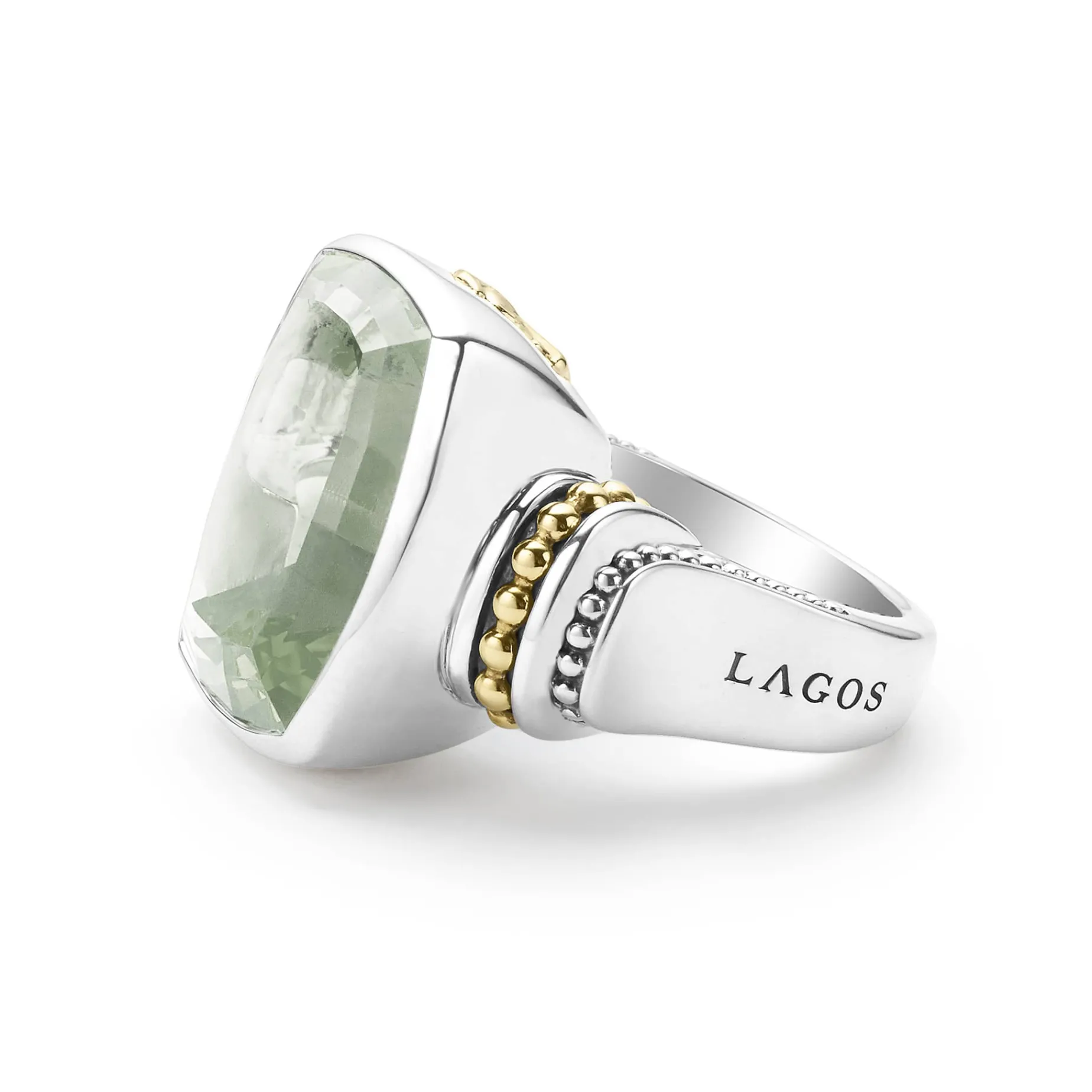 Large Prasiolite Statement Ring