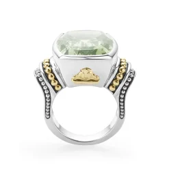 Large Prasiolite Statement Ring