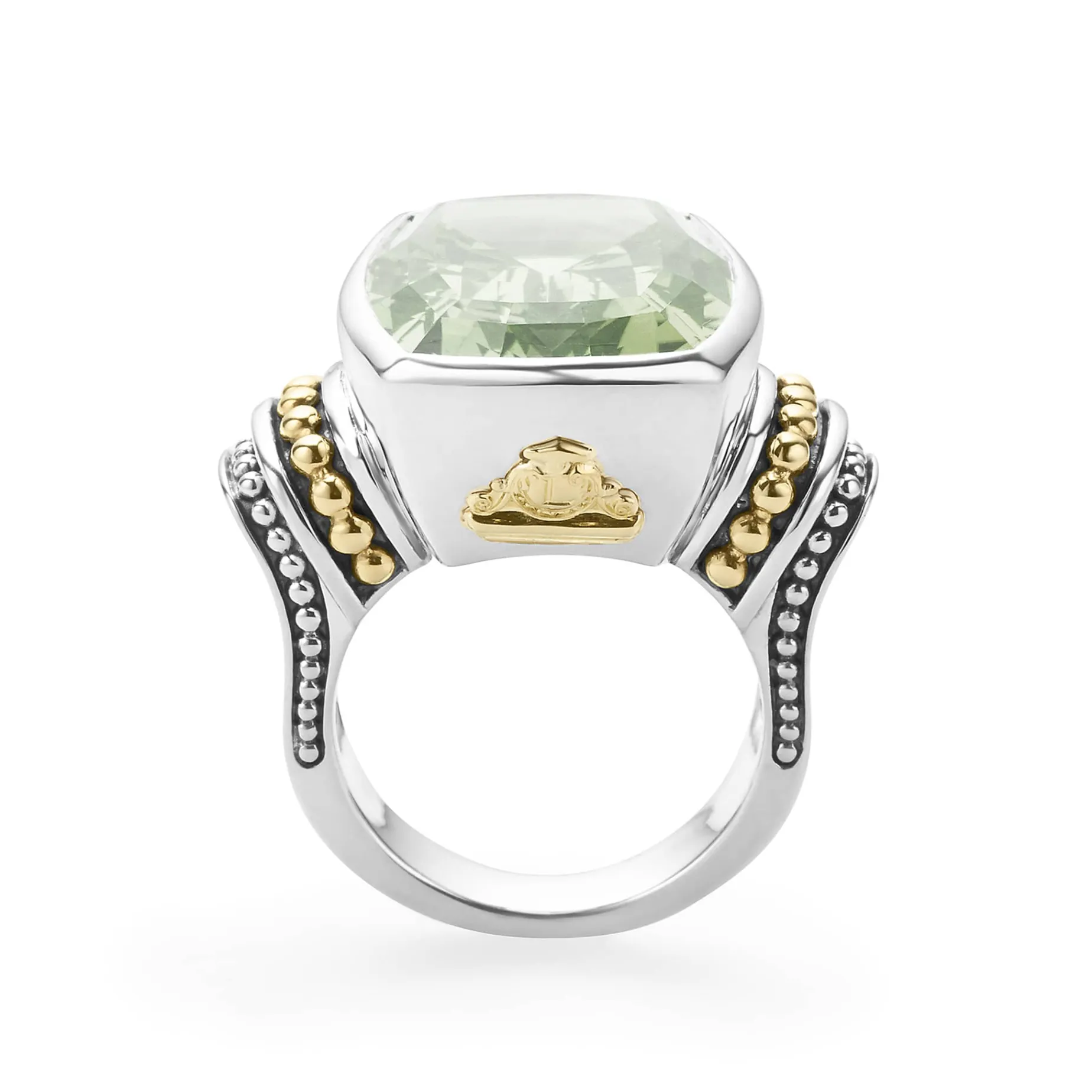Large Prasiolite Statement Ring