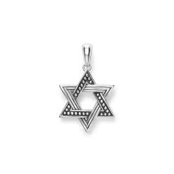 Large Silver Star of David Amulet