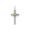 Large Two-Tone Cross Amulet