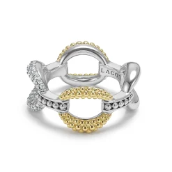 Large Two-Tone Eternity Diamond Ring