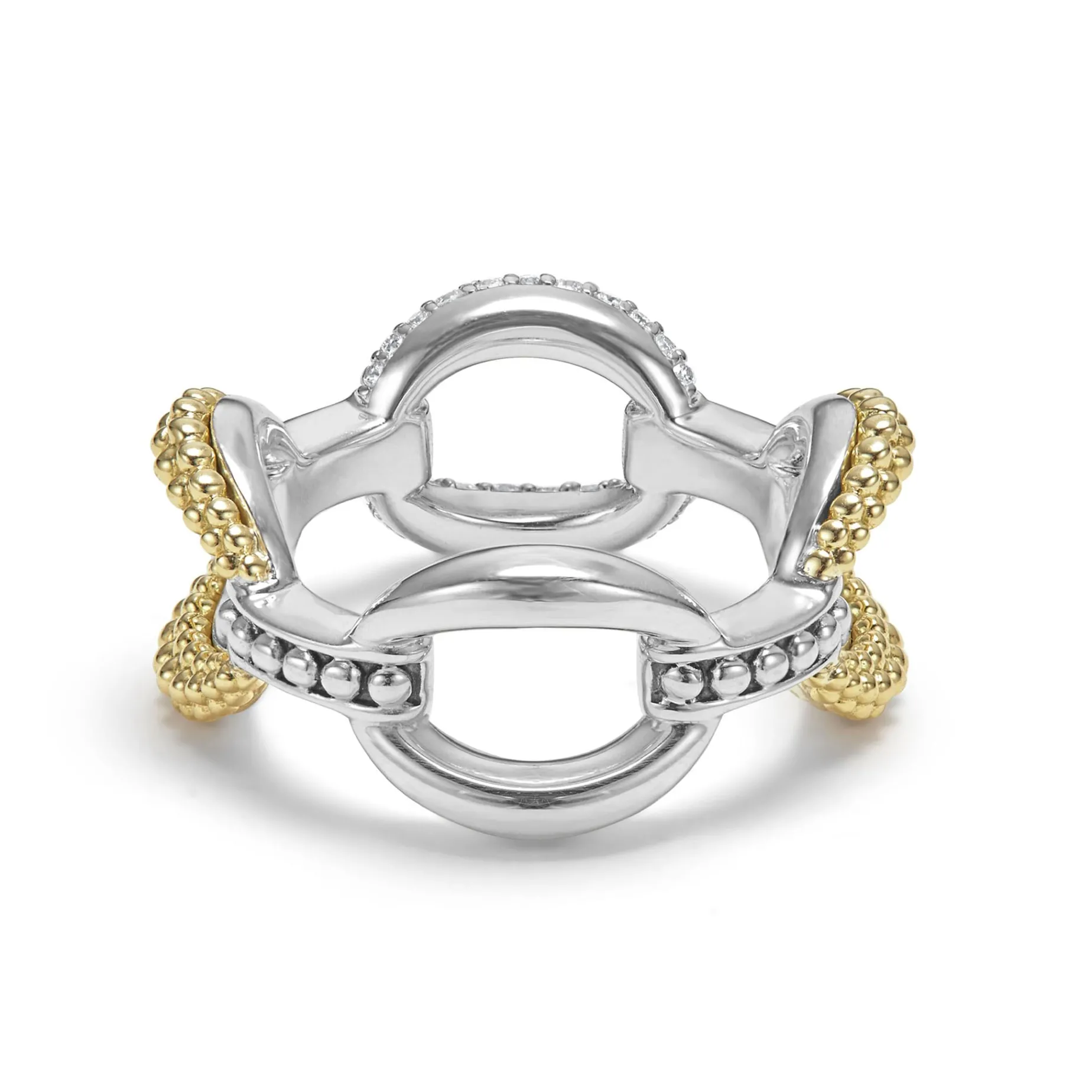 Large Two-Tone Eternity Diamond Ring