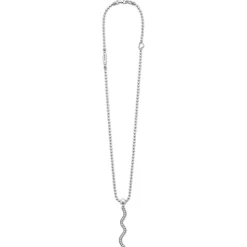 Large Wave Diamond Pendant Necklace