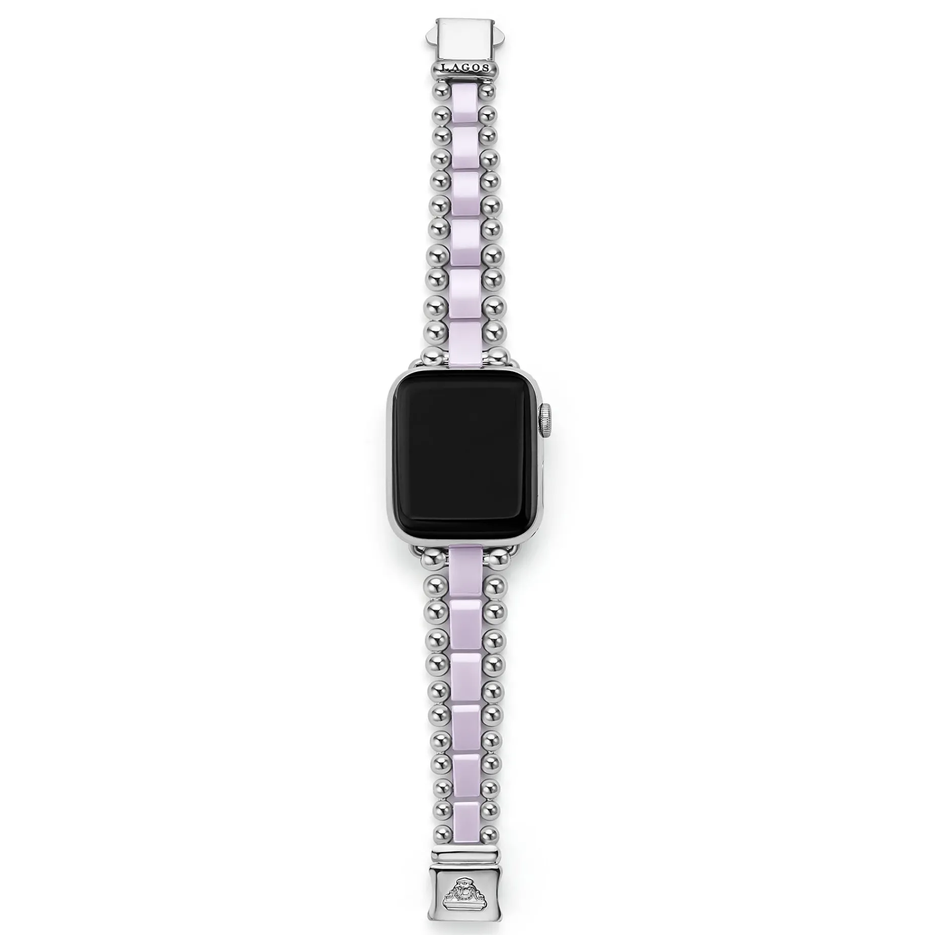 Lilac Ceramic and Stainless Steel Watch Bracelet-38-45mm