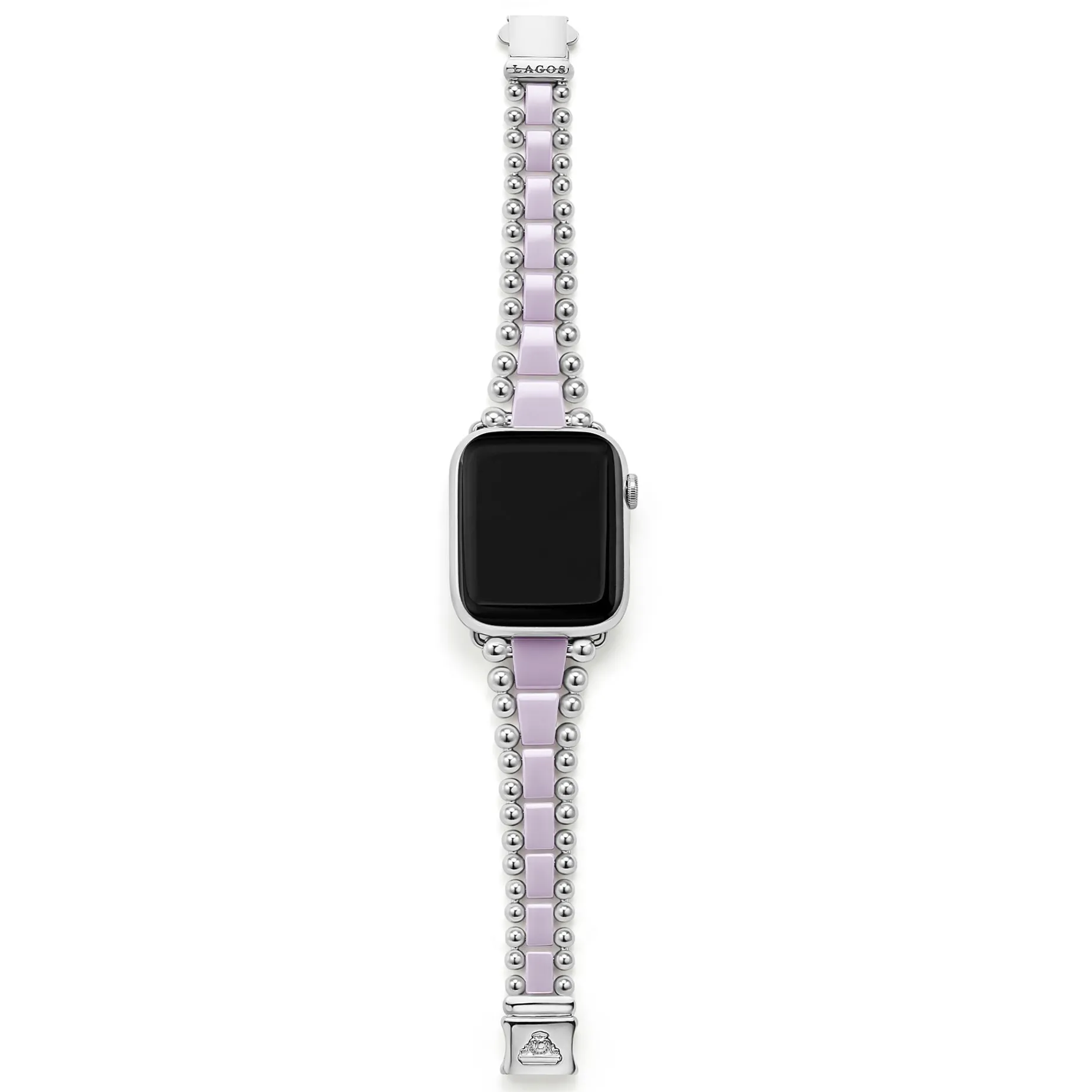 Lilac Ceramic and Stainless Steel Watch Bracelet-42-49mm