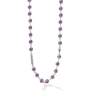 Long Amethyst Beaded Necklace