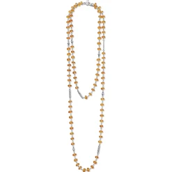 Long Citrine Beaded Necklace