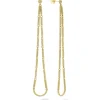Long 18K Gold Superfine Caviar Tear Drop Earrings