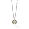 M Initial Diamond Charm Necklace