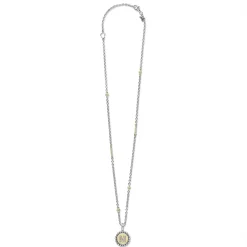 M Initial Diamond Charm Necklace