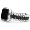 Matte Black Ceramic and Stainless Steel Watch Bracelet-38-45mm