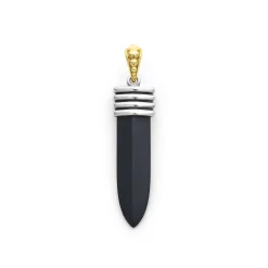 Matte Black Ceramic Blade Amulet