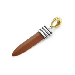 Matte Tan Ceramic Blade Amulet