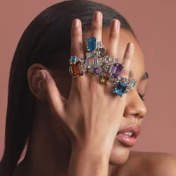 Medium Emerald-Cut Smokey Quartz Ring