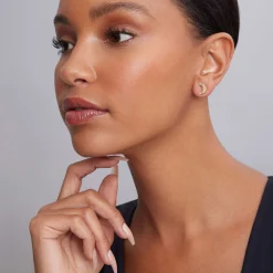 Moon and Star Stud Earrings