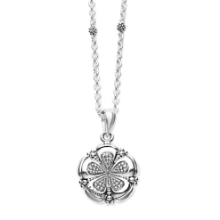 Mother of Pearl Flower Pendant Necklace