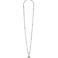 Olive Quartz Diamond Beetle Pendant Necklace