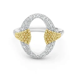 Open Oval Diamond Ring