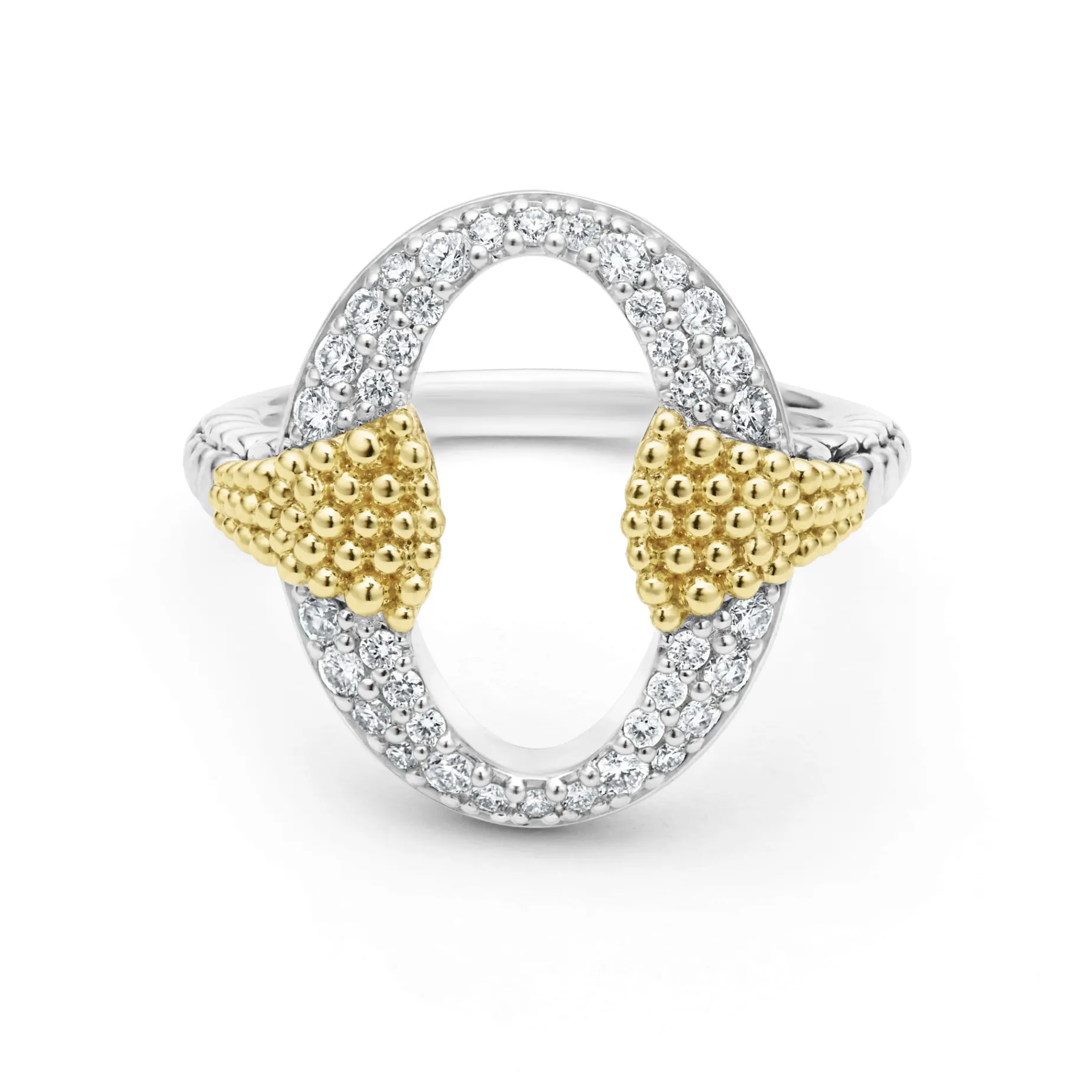 Open Oval Diamond Ring