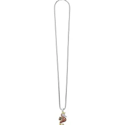 Orange Sapphire and Diamond Seahorse Pendant Necklace