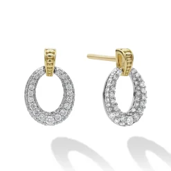 Oval Drop Diamond Earring