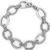 Oval Fluted Link Bracelet