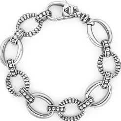 Oval Fluted Link Bracelet