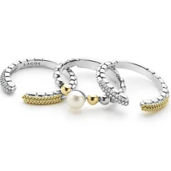 Pearl and Diamond Ring Gift Set