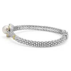 Pearl Diamond Caviar Bracelet | 6mm