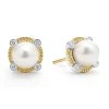 Pearl Diamond Stud Earrings