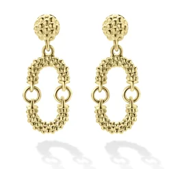Petite 18K Gold Superfine Caviar Drop Earrings