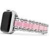 Pink Ceramic and Stainless Steel Watch Bracelet-38-45mm