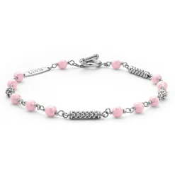 Pink Ceramic Beaded Bracelet