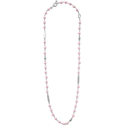 Pink Ceramic Beaded Necklace