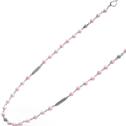 Pink Ceramic Beaded Necklace