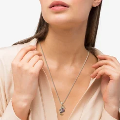 Pink Sapphire and Diamond Seahorse Pendant Necklace