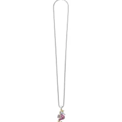 Pink Sapphire and Diamond Seahorse Pendant Necklace