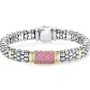 Pink Sapphire Caviar Bracelet | 9mm