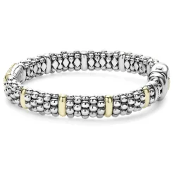 Pink Sapphire Caviar Bracelet | 9mm
